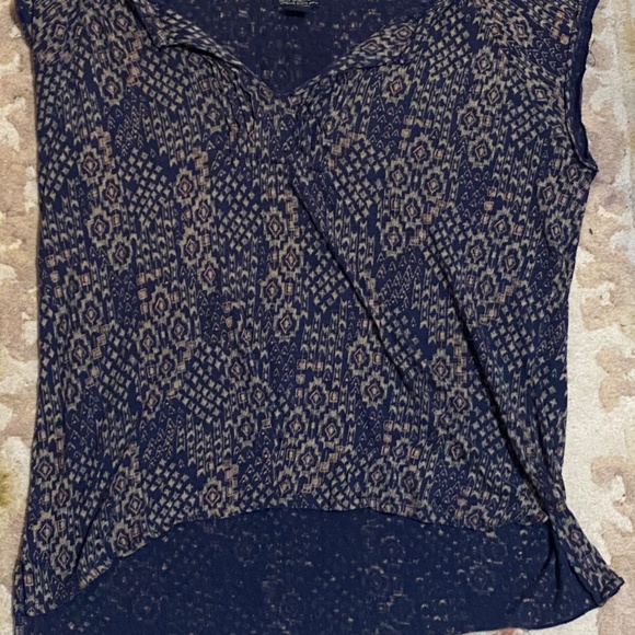 Lucky brand flowy stretchy lightweight cap sleeve boho stop. Sz L - Picture 10 of 14